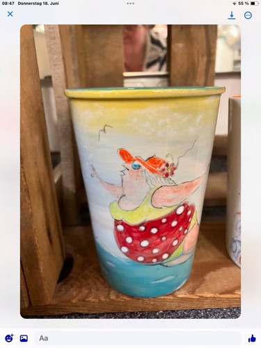 Handbemalter togo becher aus - handbemalter,