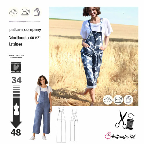 Schnittmuster latzhose mit - schnittmuster,