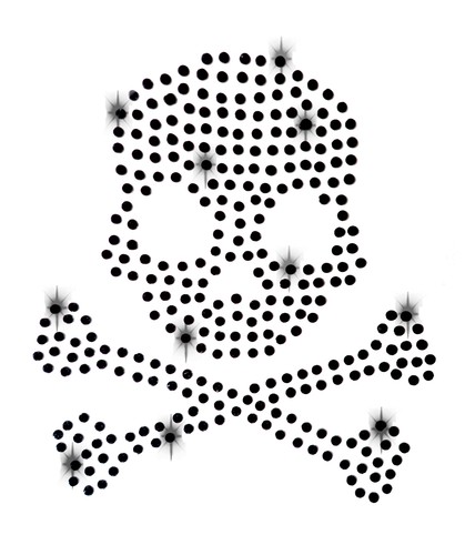 Strasssteine totenkopf schwarz - totenkopf,