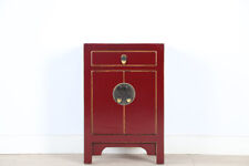 Kommode Nachtschrank Massivholz purpurrot RAL3004 #M-KOM-A17P