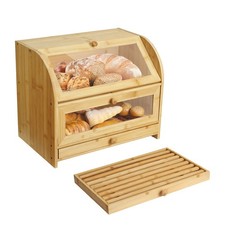 Bambus brotkasten mit etagen - brotkasten,