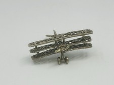 Antik Flugzeug Miniatur Silber
