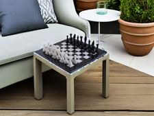 Handgefertigtes Schwarz-Weiß Marmor/Onyx Schachspiel 30cm Geschenk Dekor Spiel