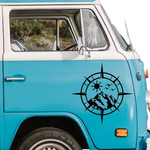 Wohnmobil kompass aufkleber - wohnmobil,