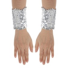 DE Damen Pailletten Armstulpen