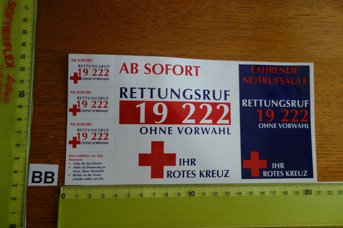 Alter aufkleber rettungsdienst - aufkleber,