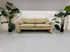 Cassina Marangula Designer Sofa Beige Couch 2-Sitzer