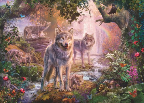 Puzzle wolfsfamilie - (1000,