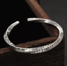 EDLES Armband 925 SILBER massiv Armkette offener RETRO ARMREIF Armzange Zirkonia