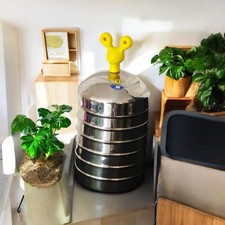 Nr. 2 SKS Edelstahl Kitchen Container WIE NEU Vorratsdose Keksdose LUXUS RARITÄT