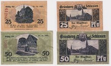 2 Banknoten Notgeld Stadt