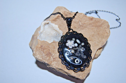 Schicke halskette medallion - halskette,