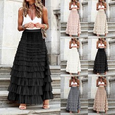 Damen Maxirock Tutu Tüllrock