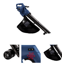 Einhell BG-EL 3000/1 Elektro Laubsauger 3000 W 40 L Laubbläser 240 km/h Rollen