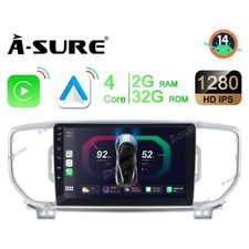 CarPlay 2GB+32GB Android 14 Autoradio GPS Navi RDS Für KIA Sportage QL 2016-2019