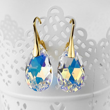 Gold blau ohrringe Swarovski