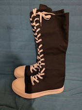 Stiefel Chucks Stoff - kniehoch - Größe 42