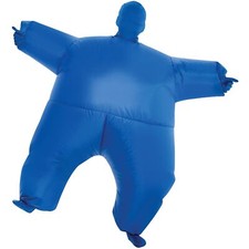 Kinder Aufblasbar Blau MegaMorph Kostüme Jungen Mädchen Blow Up Fat Suit Kostüm
