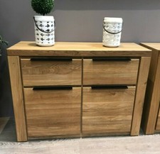 Sideboard Kommode Greta in Wildeiche geölt Teilmassiv  Breite 108cm 
