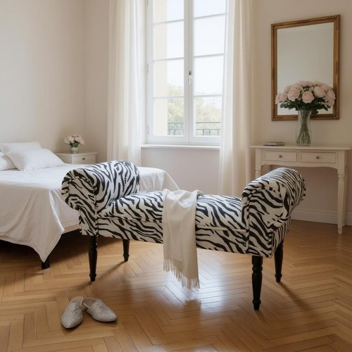 Weiß zebra fenster sitz bett - weiß,