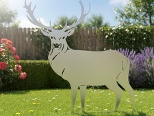 Edelstahl Hirsch stehend 77cm