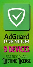AdGuard Premium – Maximum use of 9 DEVICES – Family Plan – LIFETIME LICENSE!