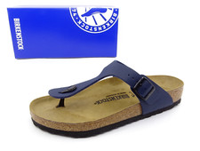 Birkenstock GIZEH Sandalen Zehentrenner Pantolette Normale W. Blau Gr. 41