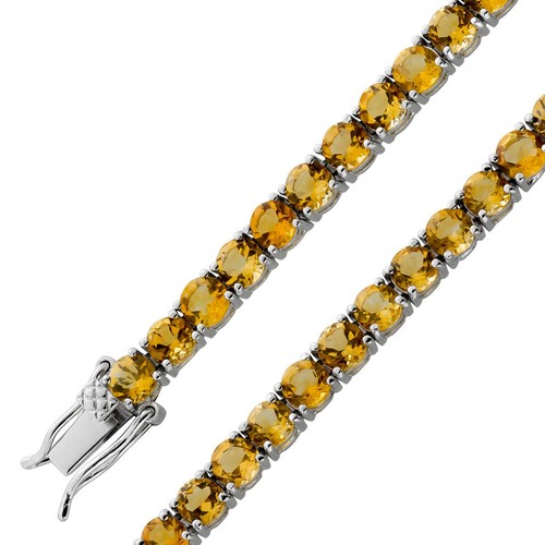 Citrin tennisarmband silber - tennisarmband,