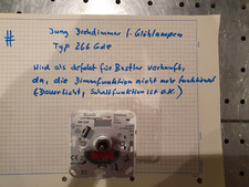 Jung Dreh-Dimmer mit Druckschalter 60-600W  Typ 266Gde #73o