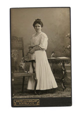 1900s Rinteln. Young woman in