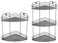 MSV Duschablage Duschregal Duschkorb Duschecke Eckregal Badregal 2/3 Böden 