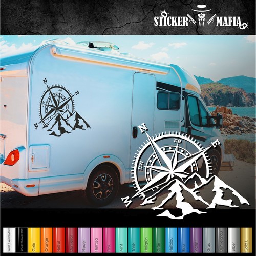 Aufkleber kompass camper - aufkleber,