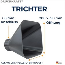 Trichter 80 mm -  200 x 190 mm