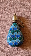Russisches Emaille Cloisonné Parfum Fläschchen 916 Silber
