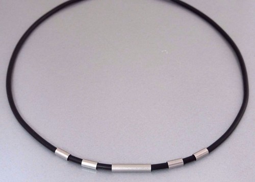 Kautschuk halsband edelstahl - halsband,