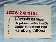 Altes DB Zuglauf Schild ZLS IC