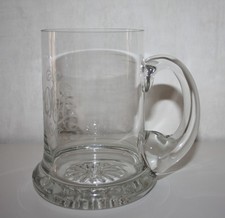1 Bierglas mit Henkel Bierkrug m. Gravur - Dieter -  Glas Antikglas  - neuwertig
