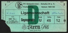 Ticket | 1981/82 | FC Schalke
