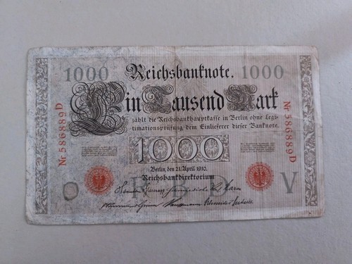 1000 mark reichsbanknote 1910 - 1000,