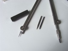 Rotring Zirkel mit Ersatzmine + Metallstift / Universalzirkel