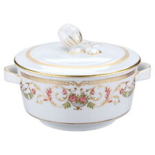 Suppentasse mit Deckel Langenthal Schweiz Chateau Goldgirlande mit Blüten
