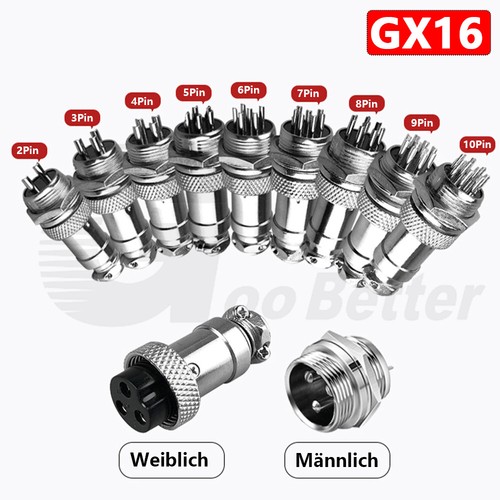 Gx16 stecker buchse 5 6 - gx16,