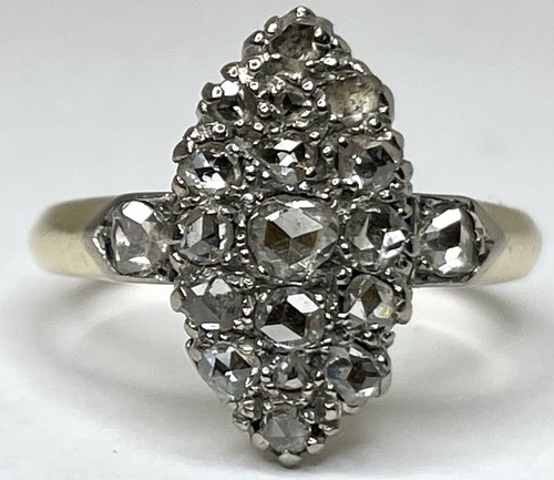 Antiker 18ct goldring mit - mit, 19