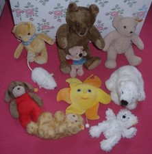 10 Steiff Tiere KF Bär Hund Maus Katze Spieluhr