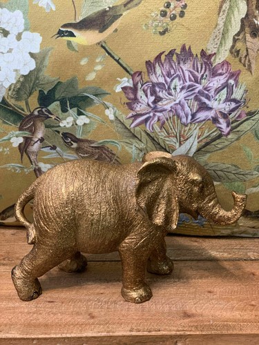 Elefant deko figur - deko, gold