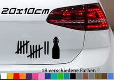 Strichliste Aufkleber 20x10cm Auto Feierabend Car  Deko Halbe Bier Tuning JDM
