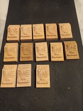 13x Holz Schnitzerei Ornament Verzierungen Holzornamente Möbel Holzzierteile