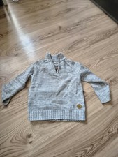Jungen Pullover 110/116 Grau
