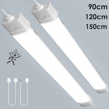 90/120cm LED Feuchtraumleuchte mit Bewegungsmelder Deckenlampe Röhre Büro Garage