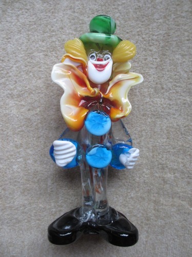 Clown glasfigur vintage - clown, cm